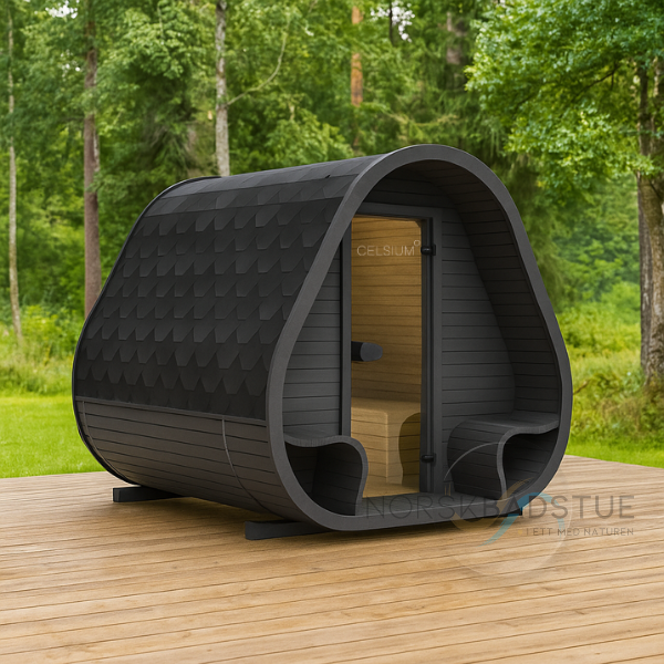 Herkus - DRop badstutønne, unik patentregistret design, kun hos Norskbadstue